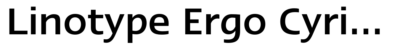 Linotype Ergo Cyrillic Medium